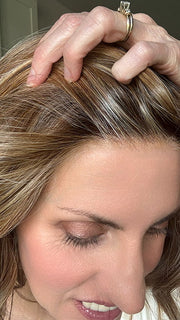 Lisa Mullins @beautifulyouwigreviews is wearing VERONICA by BELLE TRESS in color JAMOCA-ALMOND-FUDGE-R | Deep mocha brown blended with subtle golden almond undertones and fudge-like highlights to create a rich brunette hue