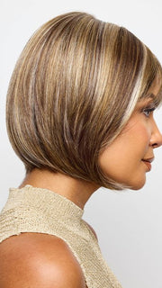 SPARKLING MOCHA R | Neutral Dark-Brown Base featuring Silvery White and Golden Blond Highlights