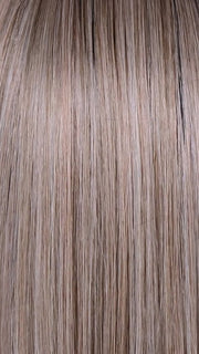 BRITISH-MILKTEA-R | Medium to light brown tones have been blended with different blonde shades to create the perfectly trendy “bronde.” The medium to light brown root color creates a natural look.