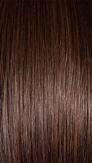 SOFT AMBER BROWN-R  | A warm rooted, amber-toned shade blending golden and red hues over a medium brown base.