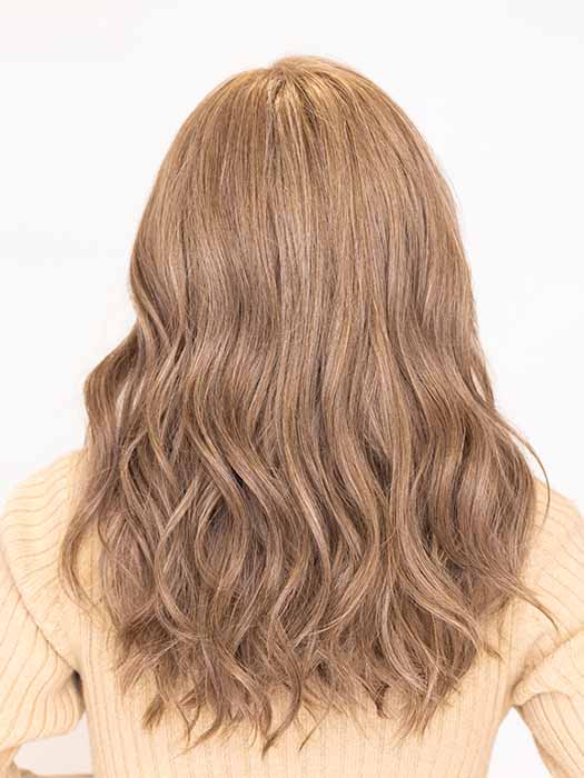Roxie in SELFIE MODE by RAQUEL WELCH in color RL38 SMOKED WALNUT | Light Brown with 50% Gray