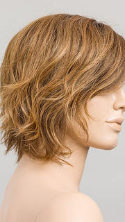 MOCCA ROOTED | Medium Brown blended with Light Auburn, Dark Strawberry Blonde and Medium Warm Brown Blend with Shaded Roots