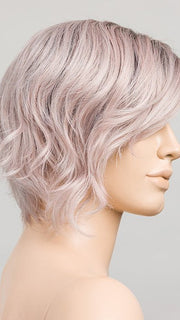 PASTEL ROSE ROOTED | Pearl Platinum and Lightest Ash Blonde with Rose Pink Blend and Shaded Roots