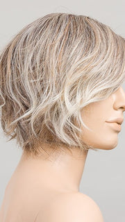 PEARL ROOTED | Pearl Platinum with Medium Ash Blonde and Lightest Brown with Grey Blend and Shaded Roots