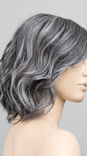 SALT/PEPPER ROOTED | Darkest and Dark Brown with Grey and Pearl White Blend with Shaded Roots