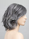 SALT/PEPPER ROOTED | Darkest and Dark Brown with Grey and Pearl White Blend with Shaded Roots