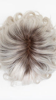 SILVER BLONDE ROOTED | Pearl White and Lightest Pale Blonde Blend with Shaded Roots