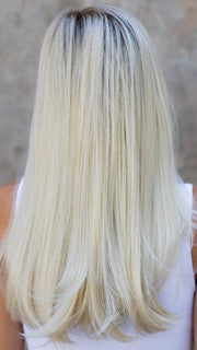 VITA by ELLEN WILLE in PASTEL BLONDE ROOTED 25.22.16 | Lightest Golden Blonde and Light Neutral Blonde with Medium Blonde Blend and Shaded Roots