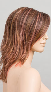 ROSEWOOD LIGHTED | Medium Brown, Caramel, and Rose Gold blend with Highlights Throughout and Concentrated in the Front