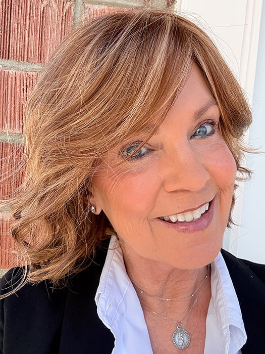 Sparky @an.affair.with.hair is wearing JANUARY by JON RENAU in color  FS27 STRAWBERRY SYRUP | Medium Red-Gold Blonde with Gold Blonde Bold Highlights