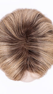 LIGHT BERNSTEIN ROOTED 20.14.27 | Light Strawberry Blonde and Medium Ash Blonde with Dark Strawberry Blonde Blend and Shaded Roots