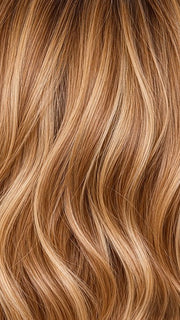 GLAZED CARAMEL R | Warm Brown and Dark Blonde Tones with Ashy Highlights and a Dark Root