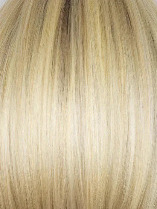 LIGHT ASH BLOND R |  Ash Pearl Blonde, Creamy Ivory, and Pale Cream.  Rooted with Ash Brown and White Grey.