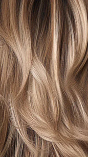 SANDY BEIGE BLOND R | Carefully placed shades of dark sandy blonde and light neutral blonde with medium root tone for added depth.