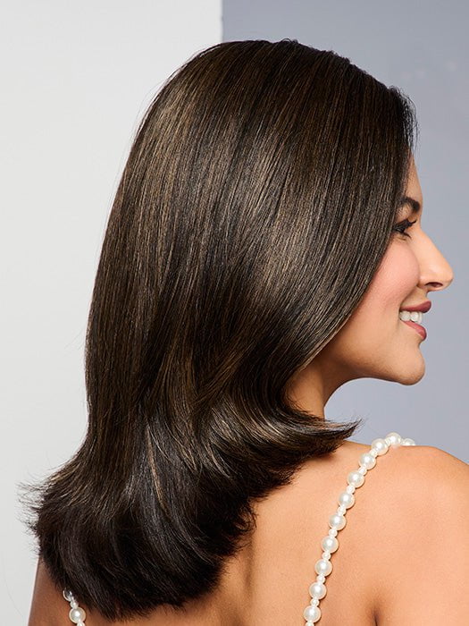 Model is wearing UNMATCHED 12" by Raquel Welch in RL4/10SS