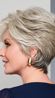 CURATED CUT by RAQUEL WELCH in color RL56/60 SILVER | Lightest Gray Evenly Blended with Pure White