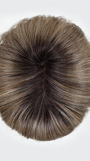 DARK SAND ROOTED | Light Brown base with Lightest Ash Brown and Medium Honey Blonde blend and Dark Roots