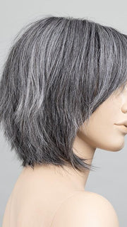 SALT/PEPPER ROOTED | Darkest and Dark Brown with Grey and Pearl White Blend with Shaded Roots