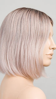 PASTEL ROSE ROOTED | Pearl Platinum and Lightest Ash Blonde with Rose Pink Blend and Shaded Roots