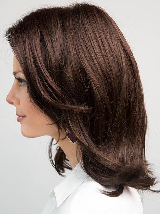FLASH MONO by ELLEN WILLE in DARK CHOCOLATE MIX | Dark Brown base with Light Reddish Brown highlights