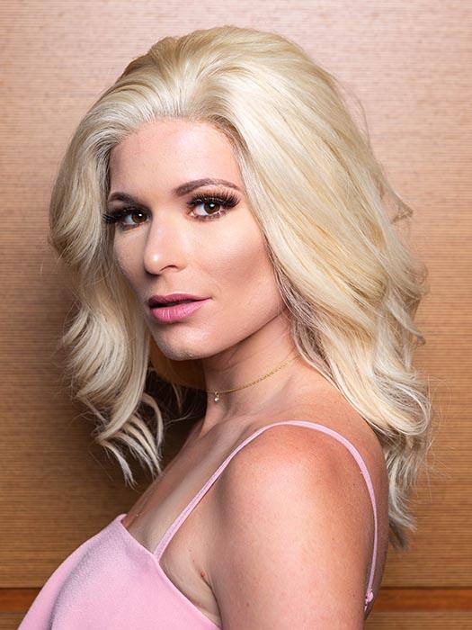 PLF007 by LOUIS FERRE in 22 LIGHT BLONDE | Light Blonde (This piece has been styled and curled)