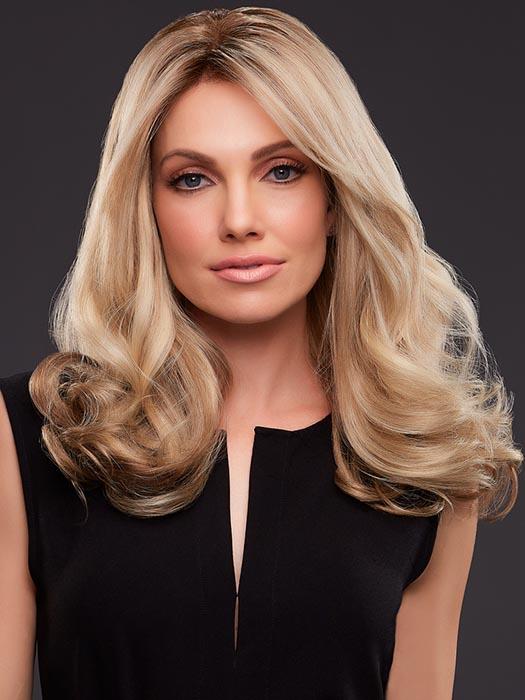 ANGIE by JON RENAU in 12FS8 | Light Gold Brown, Light Natural Gold Blonde and Pale Natural Gold-Blonde Blend, Shaded with Medium Brown