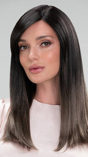 Camilla by Jon Renau in S2-103/18RO MIDNIGHT | Black/Brown Blend roots to midlength, Platinum Blonde& Dark Natural Ash Blonde blend midlength to ends
