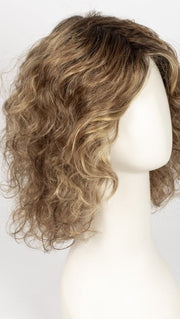 BERNSTEIN ROOTED | Light Brown base with subtle Light Honey Blonde and Light Butterscotch Blonde highlights and Dark Roots
