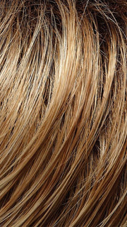 27T613S8 | Medium Red-Gold Blonde and Pale Natural Gold Blonde Blend, Shaded with Medium Brown