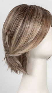 RL12/22SS SHADED CAPPUCCINO | Light Golden Brown Evenly Blended with Cool Platinum Blonde Highlights with Dark Roots
