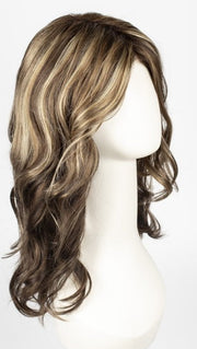 CHOCOLATE-FROST-R | Dark Brown Base with Honey Blonde and Platinum Highlights with Dark Brown Roots