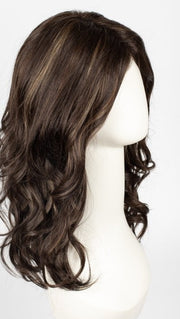 COFFEE LATTE R | Dark Brown with Evenly Blended Honey Brown Highlights with Dark Roots
