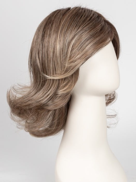 RL12/22SS SHADED CAPPUCCINO | Light Golden Brown Evenly Blended with Cool Platinum Blonde Highlights and Dark Roots