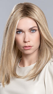 SANDY BLONDE ROOTED 22.16.25 | Light Neutral Blonde, Medium Blonde, and Lightest Golden Blonde blend with dark shaded roots