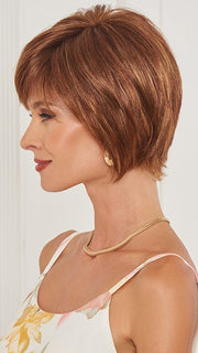 Keep the bangs as is or style away from your face for optimal charm