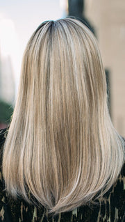 CAMILLA by Jon Renau in 12FS8 SHADED PRALINE | Light Gold Brown, Light Natural Gold Blonde & Pale Natural Gold-Blonde Blend, Shaded with Medium Brown