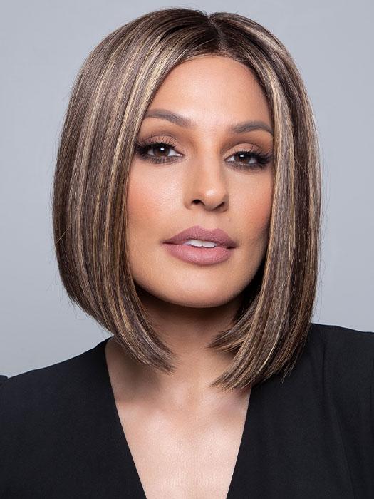 ORI by Amore in MARBLE-BROWN-R | Medium Brown Evenly Blended with Light Honey Brown With Dark Roots