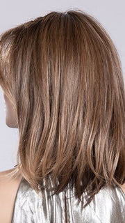MOCCA ROOTED 830.9.20 | Medium Brown, Light Auburn and Medium Warm Brown with Light Strawberry Blonde Blend and Shaded Roots