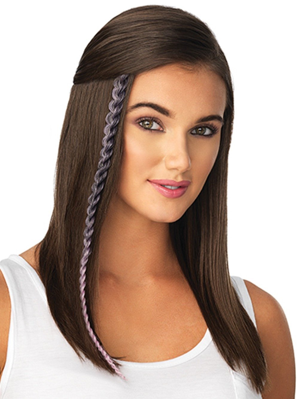 METALLIC BRAID EXTENSION by POP by hairdo in LIGHT PURPLE BLACK PPC MAIN IMAGE FB MAIN IMAGE