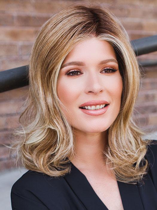 FREE TIME by RAQUEL WELCH in RL14/22SS SHADED WHEAT | Dark Blonde Evenly Blended with Platinum Blonde with Dark Roots