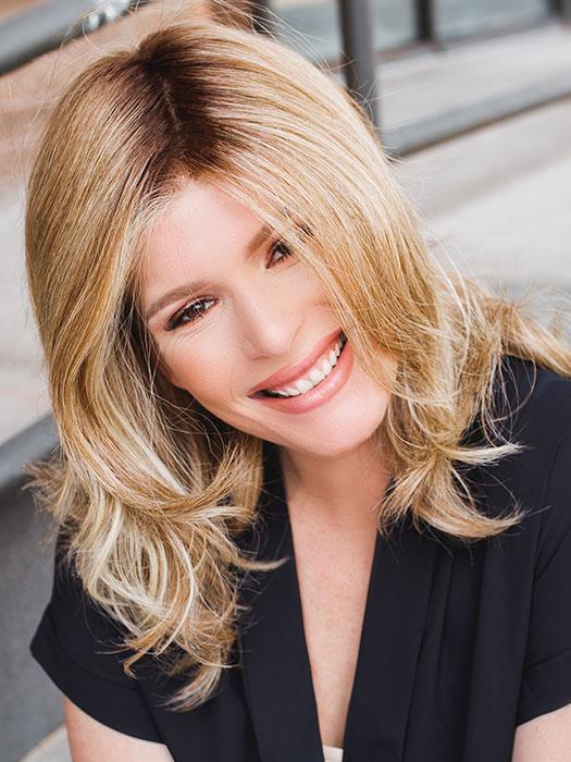 FREE TIME by RAQUEL WELCH in RL14/22SS SHADED WHEAT | Dark Blonde Evenly Blended with Platinum Blonde with Dark Roots