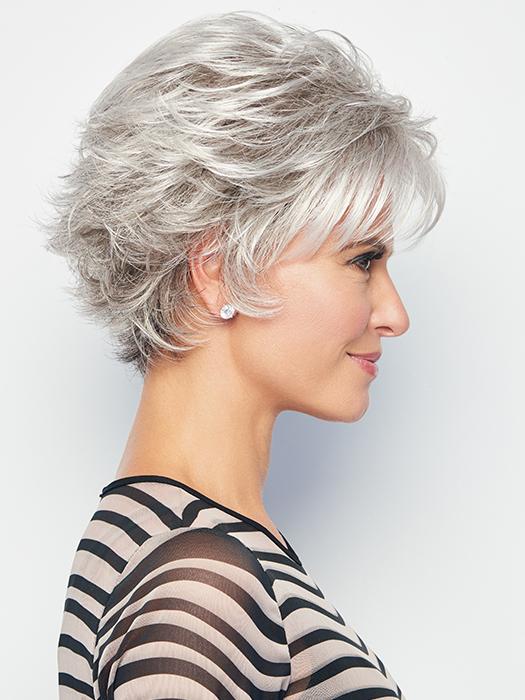 VOLTAGE by RAQUEL WELCH in RL51/61 ICED GRANITA | Lightest Grey Progresses to a Deep Grey at the Nape