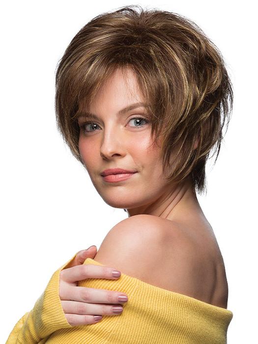 RENAE by ESTETICA NATALIE by ESTETICA in CARAMELKISS | Golden Brown w/Light Copper Blonde Highlights