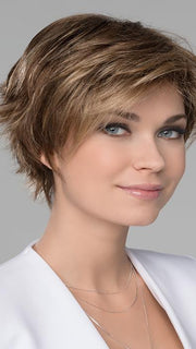 FLIP MONO by Ellen Wille in LIGHT BERNSTEIN ROOTED 27.12.26 | Light Auburn, Light Honey Blonde, and Light Reddish Brown blend and Dark Roots PPC MAIN IMAGE FB MAIN IMAGE