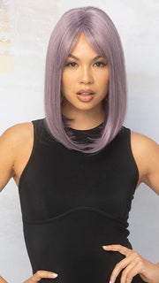 A mid-length style with a feathered bang