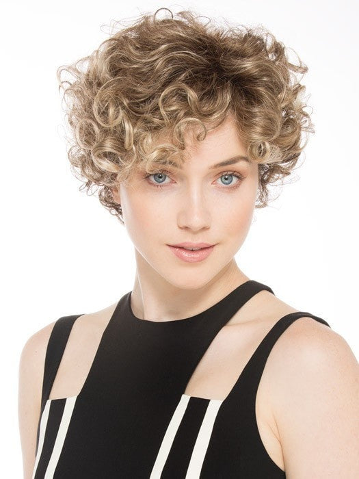SWITCH by Ellen Wille in DARK SAND ROOTED | Light Brown Base with  Lightest Ash Brown and Medium Honey Blonde Blend and Dark Roots