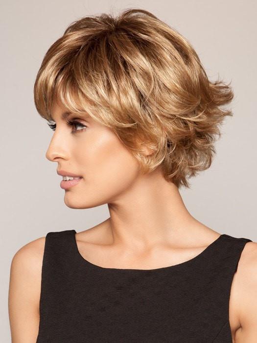 All-over layering with a full hand-tied mono top completes this look 