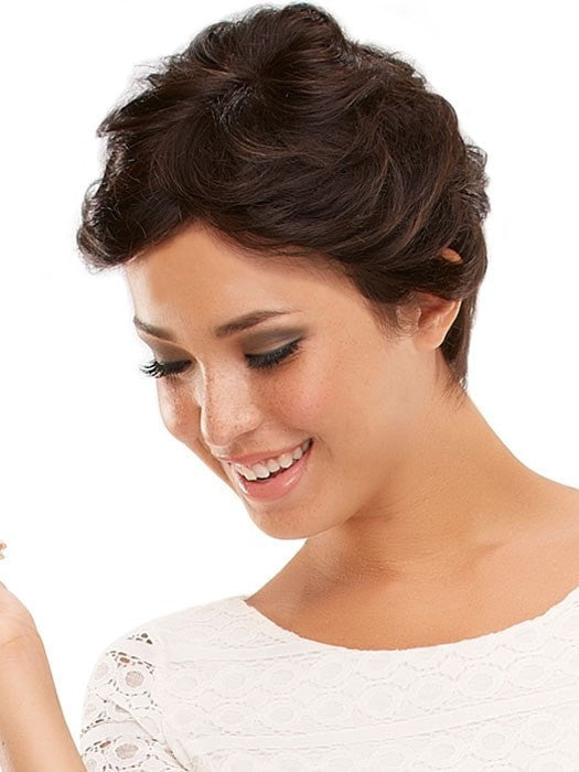 Style human hair straight or wavy | Color: 4RN