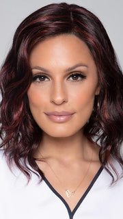 JULIANNE LITE PETITE by Jon Renau in FS2V/31V CHOCOLATE CHERRY | Black/Brown Violet, Medium Red/Violet Blend with Red/Violet Bold Highlights