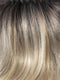 27-80-R8 | Strawberry Blonde and Grey Blend Rooted in Light Chestnut Brown